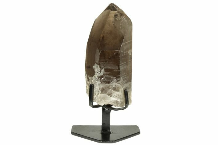 Impressive, Smoky Quartz Crystal With Metal Stand #209253